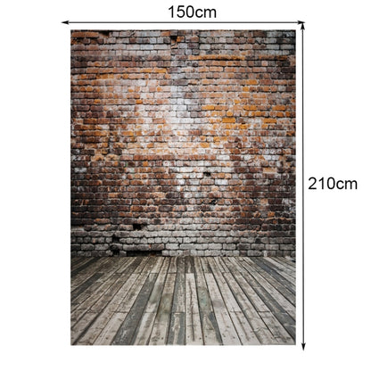 3740 2.1m x 1.5m Brick Wall and Wooden Floor Photography Background - Camera Accessories by buy2fix | Online Shopping UK | buy2fix