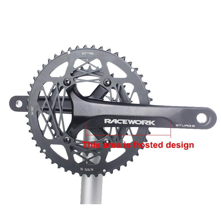 RACEWORK RKRFA Road Bike Aluminum Alloy 22-speed Crankset, Spec: 50-34T with BB - Bicycle Chains & Rounds by RACEWORK | Online Shopping UK | buy2fix