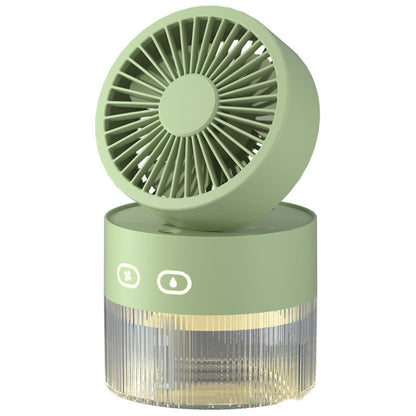 OM008 Desktop Foldable Spray Humidification Mini USB Water Cooling Fan(Mousse Green) - Consumer Electronics by buy2fix | Online Shopping UK | buy2fix