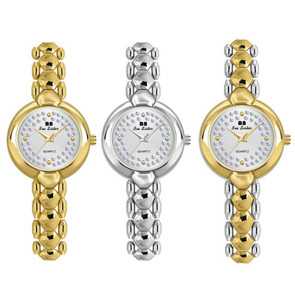 BS Bee Sister FA1691  Ladies Diamond Watch Jewelry Chain Watch(Silver) - Alloy Watches by BS Bee Sister | Online Shopping UK | buy2fix