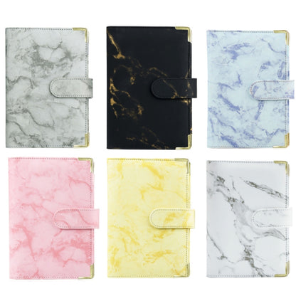 A6 Binder Budget Book Marbled Notebook PU Leather Binder(Gray) - Home & Garden by null | Online Shopping UK | buy2fix