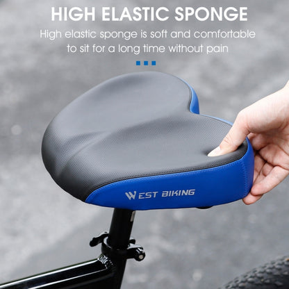 WEST BIKING Bicycle Widened And Comfortable Shock Absorbing Saddle(Black) - Bicycle Saddle by WEST BIKING | Online Shopping UK | buy2fix