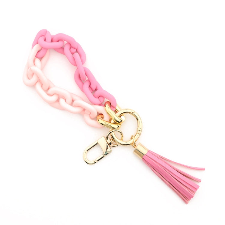 Keychain Ladies Acrylic Bracelet Jewelry(Pink) - In Car by buy2fix | Online Shopping UK | buy2fix