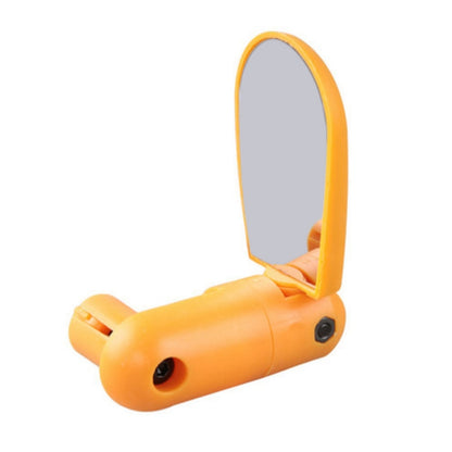 2 Pairs Adjustable Bicycle Flat Rearview Mirror Cycling Accessories(Yellow) - View Mirrors by buy2fix | Online Shopping UK | buy2fix