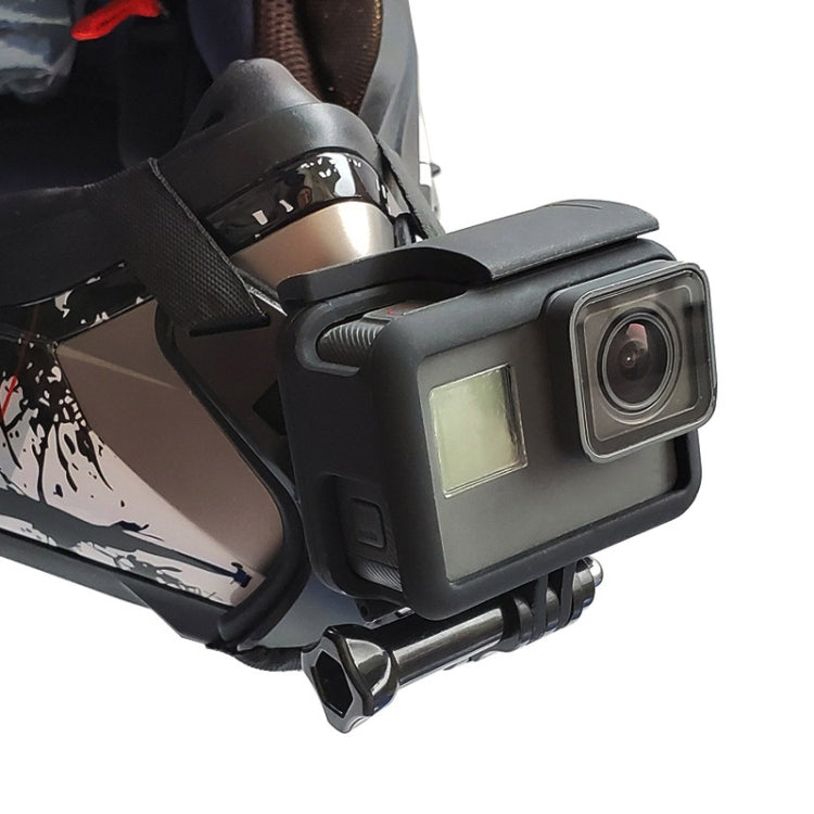 TUYU Motorcycle Helmet Chin Action Camera Mobile Phone Mounting Bracket Blue Bracket - DJI & GoPro Accessories by TUYU | Online Shopping UK | buy2fix