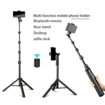 QingZhuangShiDai ZP100B Aluminum Alloy Floor Phone Stand Live Bluetooth Phone Selfie Stick - Consumer Electronics by Qingzhuangshidai | Online Shopping UK | buy2fix