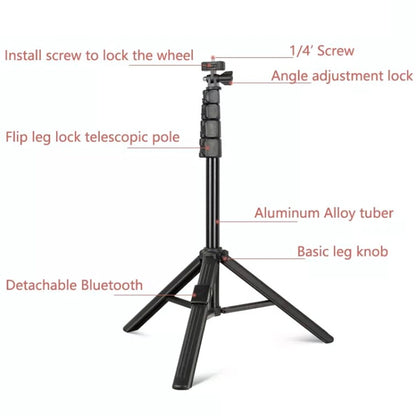 QingZhuangShiDai ZP100B Aluminum Alloy Floor Phone Stand Live Bluetooth Phone Selfie Stick - Consumer Electronics by Qingzhuangshidai | Online Shopping UK | buy2fix