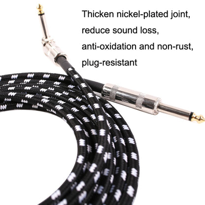 Guitar Connection Wire Folk Bass Performance Noise Reduction Elbow Audio Guitar Wire, Size: 0.5m(Black White) - Consumer Electronics by buy2fix | Online Shopping UK | buy2fix