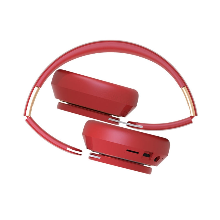 FG-07S Foldable Wireless Headset With Microphone Support AUX/TF Card(Red) - Apple Accessories by buy2fix | Online Shopping UK | buy2fix
