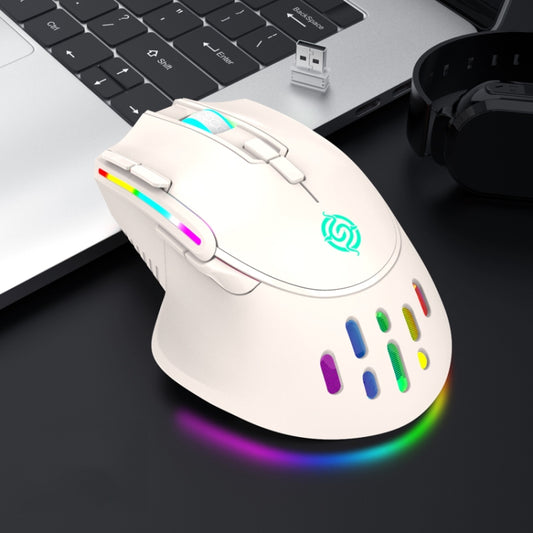 K-Snake BM520  9-button 3200DPI 2.4G RGB Wireless Dual-mode Gaming Mouse(White) - Wireless Mice by K-Snake | Online Shopping UK | buy2fix