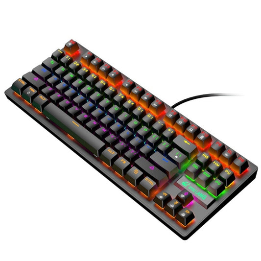 ZIYOULANG K2 87 Keys Office Laptop Punk Glowing Mechanical Wired Keyboard, Cable Length: 1.5m, Color: Black - Wired Keyboard by ZIYOULANG | Online Shopping UK | buy2fix