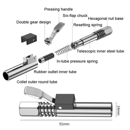 PC002 Lock Clamp Type High Pressure Grease Nozzle, Style: Butter Mouth+40cm Hose - In Car by buy2fix | Online Shopping UK | buy2fix