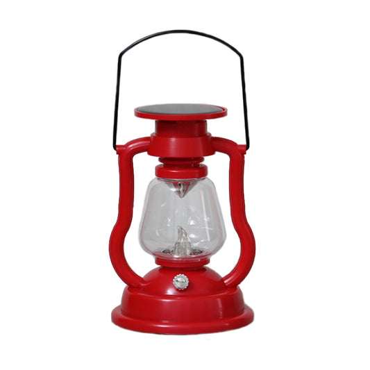 200802 Retro Solar Kerosene Lamp Shape Handheld Lamp Home Decor Flame Lamp(Red) - With Solar Panel by buy2fix | Online Shopping UK | buy2fix