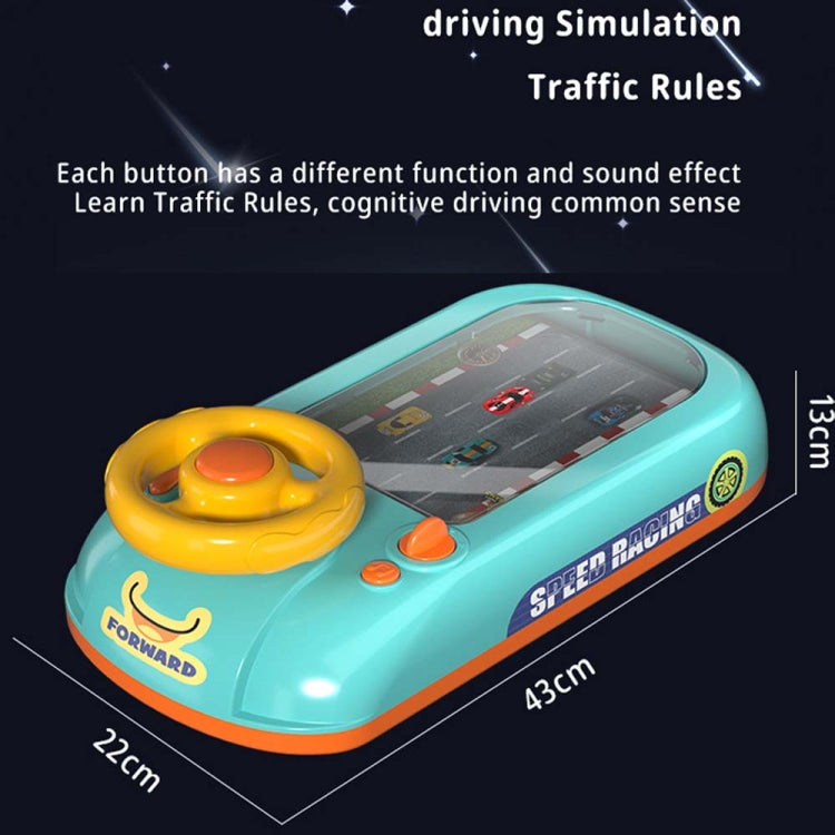 Children Steering Wheel Simulation Driving Toy Educational Electric Desktop Game Machine, Style: USB Edition (Blue) - Learning & Machines by buy2fix | Online Shopping UK | buy2fix