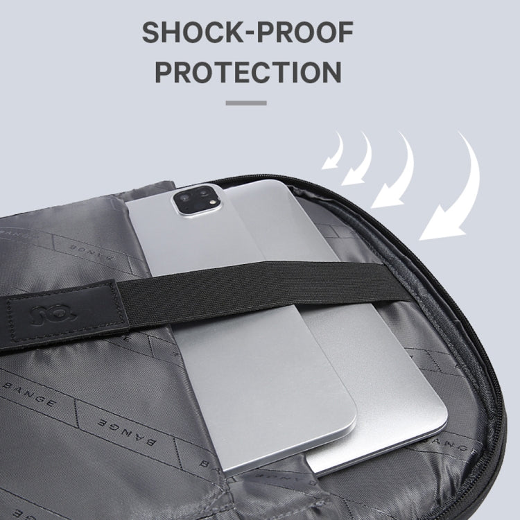 BANGE BG-2575  Anti theft Waterproof Laptop Backpack 15.6 Inch Daily Work Business Backpack(Black) - Backpack by BANGE | Online Shopping UK | buy2fix