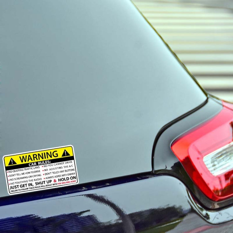 10 PCS Car Safety Warning Rules Sticker - In Car by buy2fix | Online Shopping UK | buy2fix