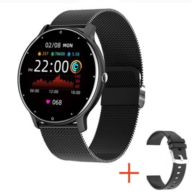 BW0223 Heart Rate/Blood Oxygen/Blood Pressure Monitoring Bluetooth Smart Calling Watch, Color: Mesh Black - Smart Wear by buy2fix | Online Shopping UK | buy2fix