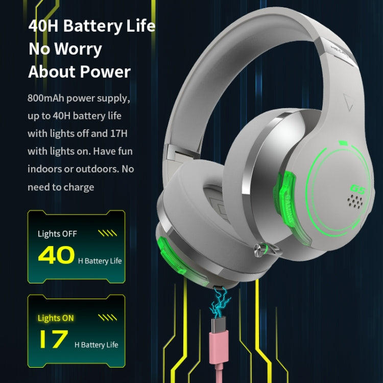 Edifier G5BT Wireless Bluetooth Esports Game RGB Lighting Effect Headset(Gray) - Apple Accessories by Edifier | Online Shopping UK | buy2fix