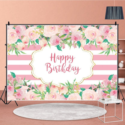 1.5m x 1m Flower Series Happy Birthday Party Photography Background Cloth(MDU04214) - Camera Accessories by buy2fix | Online Shopping UK | buy2fix