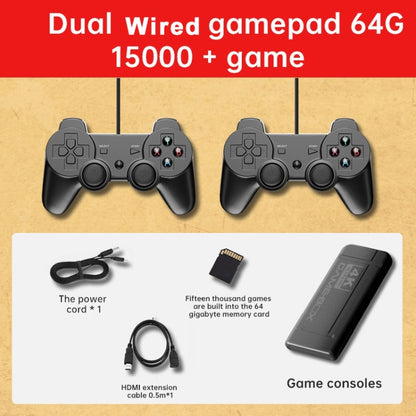K9 Game Console Home TV Double Battle Simulator 64G Cable Built-in 15000 Games - Pocket Console by buy2fix | Online Shopping UK | buy2fix