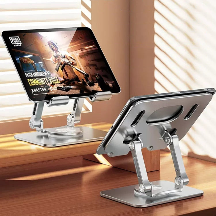 SP-026 360-degree Rotating Universal Desktop Tablet Folding Bracket(Silver) - Computer & Networking by buy2fix | Online Shopping UK | buy2fix