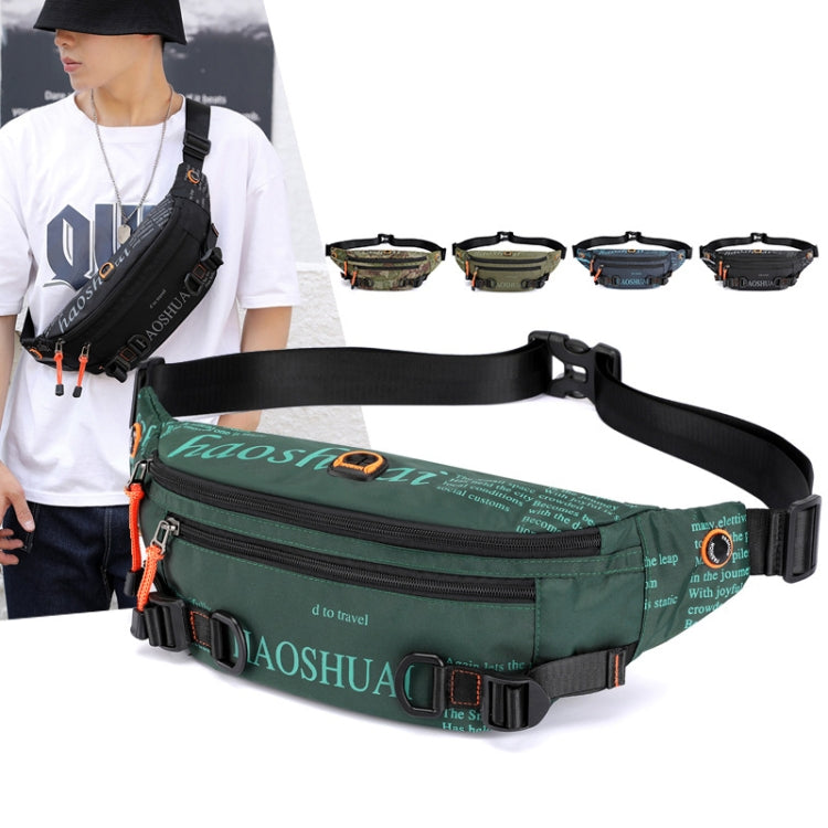 HAOSHUAI 5132 Outdoor Men Waist Bag Sports Running Chest Bag(Black) - Waist Bags by HAOSHUAI | Online Shopping UK | buy2fix