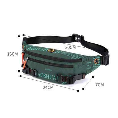 HAOSHUAI 5132 Outdoor Men Waist Bag Sports Running Chest Bag(Black) - Waist Bags by HAOSHUAI | Online Shopping UK | buy2fix