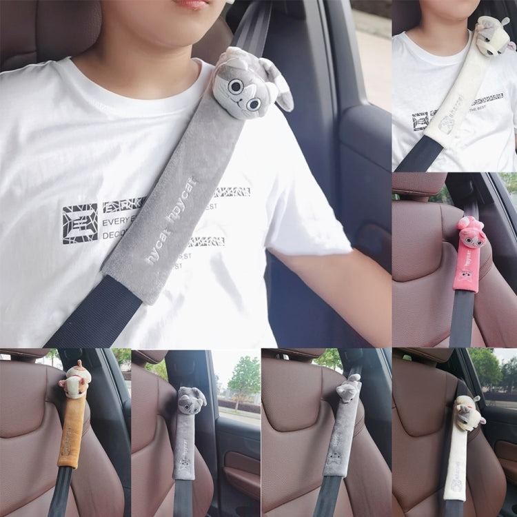002 Cute Cartoon Thicked Seat Belt Anti-Strangled Protective Cushion, Length: 23cm (Pink Cat) - In Car by buy2fix | Online Shopping UK | buy2fix