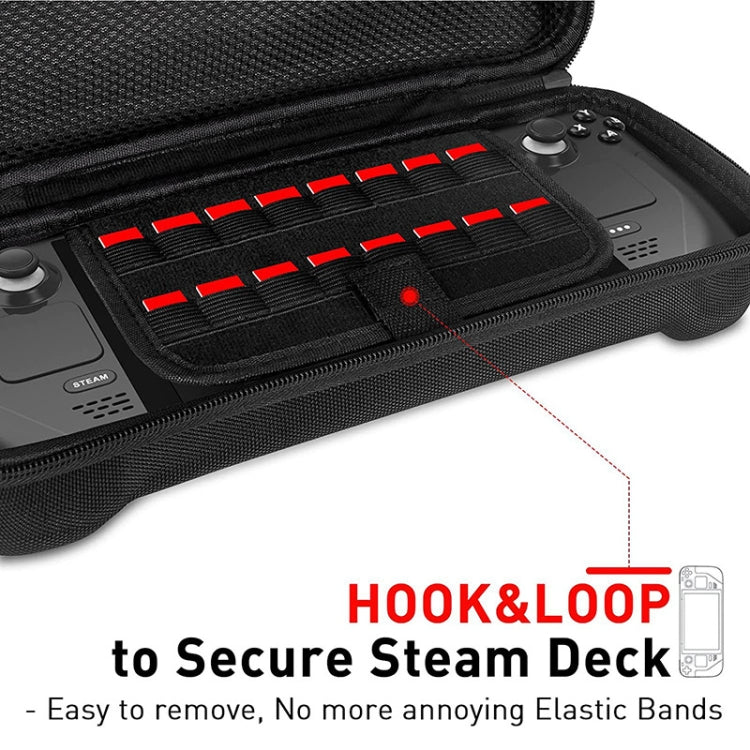 For Steam Deck Game Console Storage Bag Handheld EVA Oxford Cloth Hard Bag(1680D Black) - Accessories by buy2fix | Online Shopping UK | buy2fix