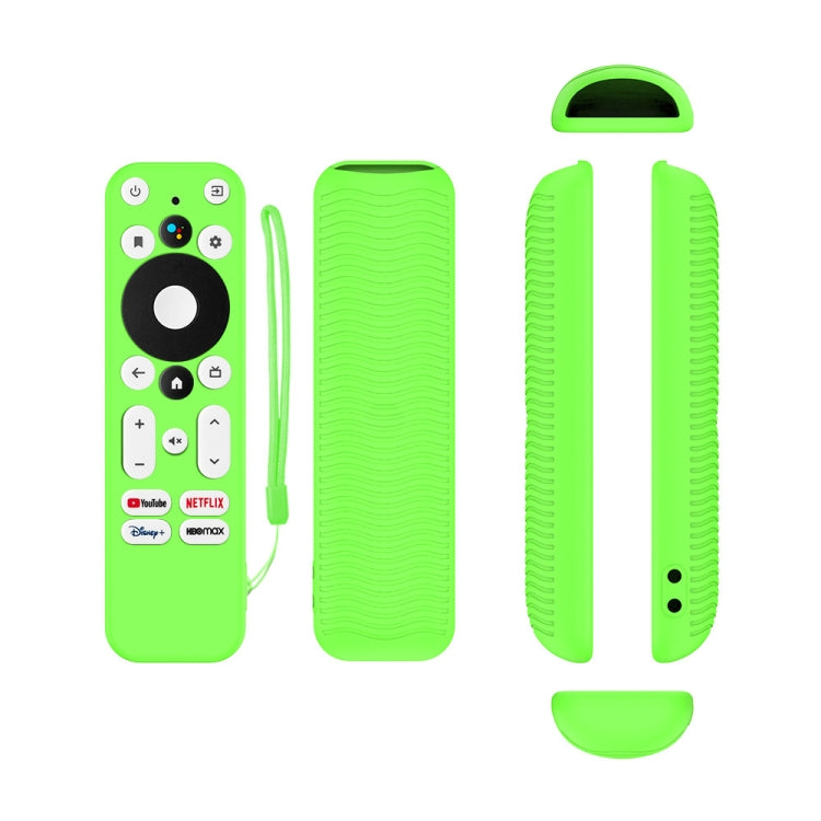 For ONN Android TV 4K UHD Streaming Device Y55 Anti-Fall Silicone Remote Control Cover(Luminous Green) - Consumer Electronics by buy2fix | Online Shopping UK | buy2fix