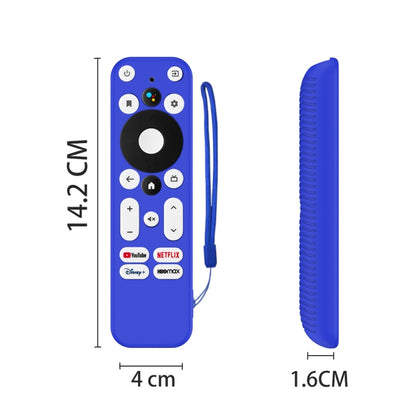 For ONN Android TV 4K UHD Streaming Device Y55 Anti-Fall Silicone Remote Control Cover(Blue) - Consumer Electronics by buy2fix | Online Shopping UK | buy2fix