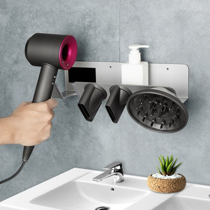 For Dyson Punch-free Wall-mounted Bathroom Hair Dryer Holder(Black) - Hair Dryers & Parts by buy2fix | Online Shopping UK | buy2fix