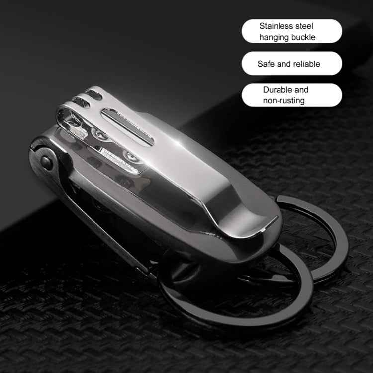 HONEST Metal Spring Clip Keychain Car Key Holder Waist Hanging Buckle(Black) - In Car by HONEST | Online Shopping UK | buy2fix