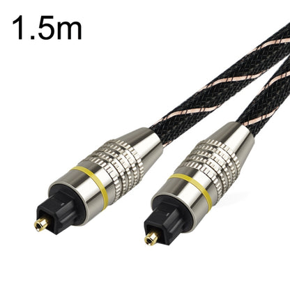 EMK HB/A6.0 SPDIF Interface Digital High-Definition Audio Optical Fiber Cable, Length: 1.5m(Black White Net) - Audio Optical Cables by EMK | Online Shopping UK | buy2fix