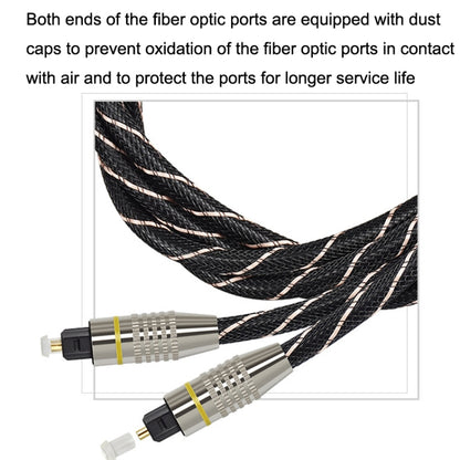 EMK HB/A6.0 SPDIF Interface Digital High-Definition Audio Optical Fiber Cable, Length: 5m(Black White Net) - Audio Optical Cables by EMK | Online Shopping UK | buy2fix