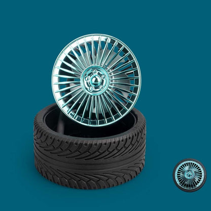 KD195 Electroplating Modification Small Fan Retro Wheel Fan(Blue) - Consumer Electronics by buy2fix | Online Shopping UK | buy2fix