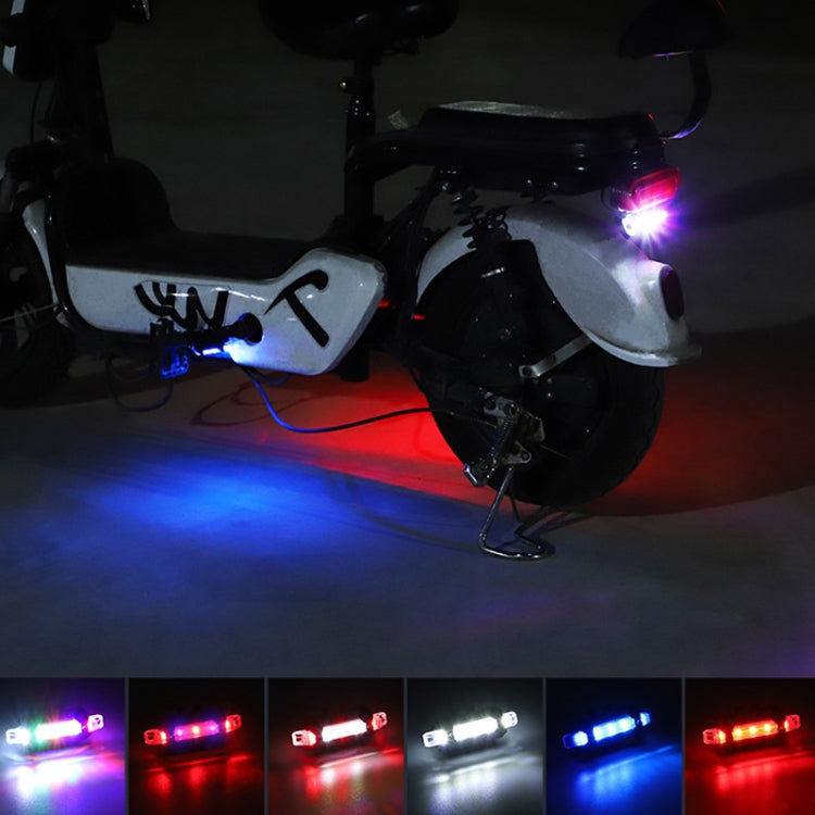 Motorcycle Bicycle Charging Strobe Decorative Warning Tail Light(Blue Light) - Taillights by buy2fix | Online Shopping UK | buy2fix