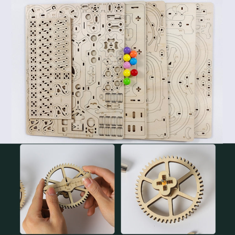 LG825 Mechanical Track Ball 3D Wooden Puzzle Toy DIY Handmade Ornaments - Puzzle Toys by buy2fix | Online Shopping UK | buy2fix