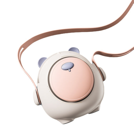 Portable Mini Hanging Neck Fan Cartoon Mute Handheld Lanyard Leafless Fan(Sakura Pink) - Consumer Electronics by buy2fix | Online Shopping UK | buy2fix