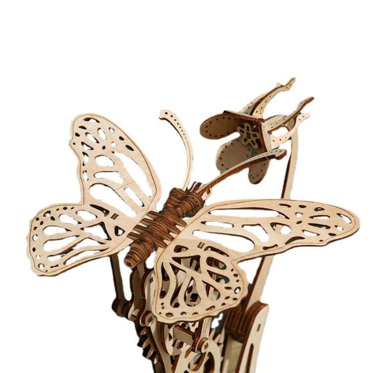 3D Wooden Mechanical Butterfly Hand-Assembled Puzzle Model - Puzzle Toys by buy2fix | Online Shopping UK | buy2fix