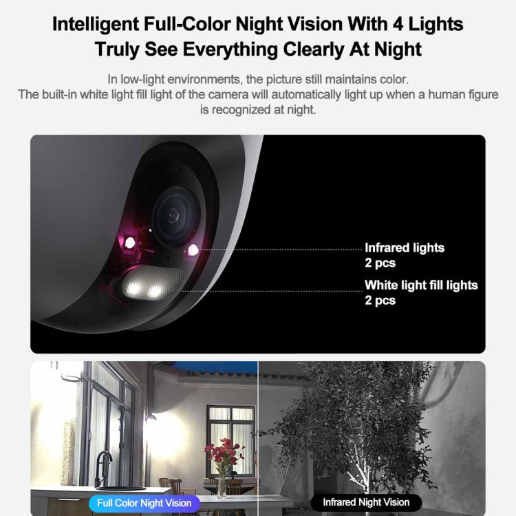 Original Xiaomi CW400 Outdoor Camera 2.5K Ultra HD Smart Full Color Night Vision IP66 Waterproof, US Plug(White) - Security by Xiaomi | Online Shopping UK | buy2fix