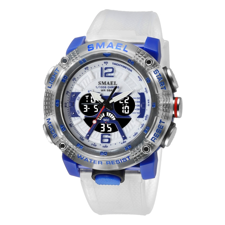 SMAEL 8058 Outdoor Sports Multifunctional Waterproof Electronics Watch(Transparent White) - Sport Watches by SMAEL | Online Shopping UK | buy2fix