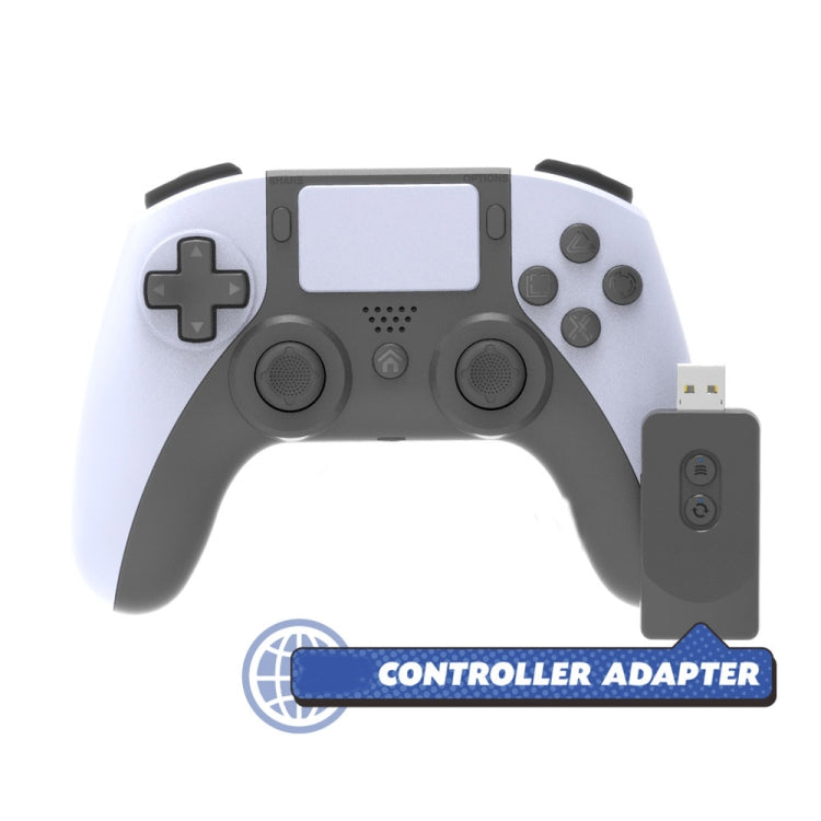 For PS5/ PS4/PC Wireless WIFI Controller Bluetooth DualSense Gamepad Joysticks(Black and White) - Gamepads by buy2fix | Online Shopping UK | buy2fix