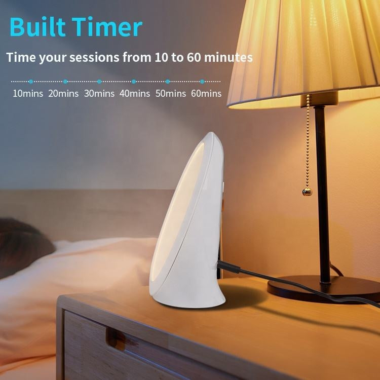 JSK-SL02 LED SAD Touch Timing Stepless Dimming Therapy Mood Desk Lamp Simulate Natural Light US Plug - Others by buy2fix | Online Shopping UK | buy2fix