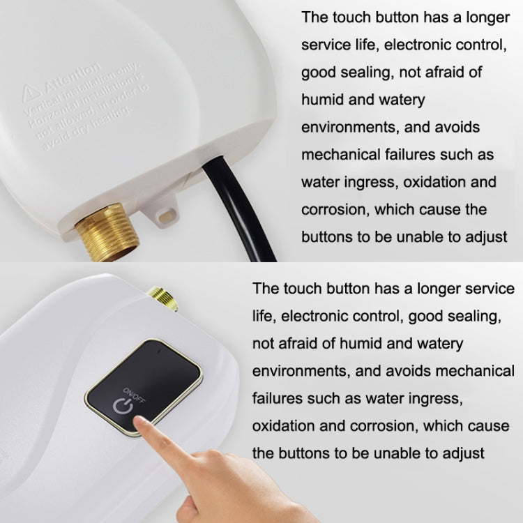 Instant Water Heater Mini Kitchen Quick Heater Household Hand Washing Water Heater AU Plug(Black) - Water Heaters & Parts by buy2fix | Online Shopping UK | buy2fix