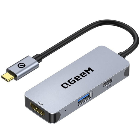 QGeeM UH03-1 USB3.0 Multifunctional Docking Station Type-C PD100W HUB(3 in 1) - USB HUB by QGeeM | Online Shopping UK | buy2fix