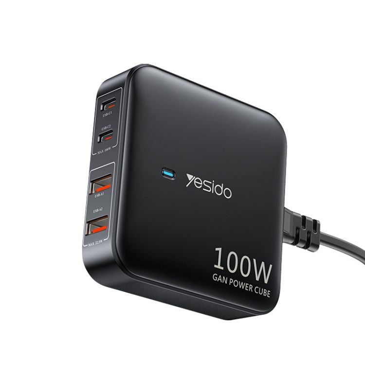 Yesido YC41 100W Desktop Charger 1.5M Plug Line Multi-Mouth Travel Charger(UK Plug) - USB Charger by Yesido | Online Shopping UK | buy2fix