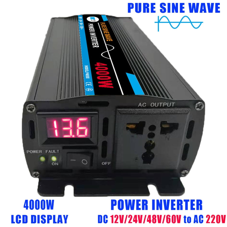 4000W 24V to 220V High Power Car Pure Sine Wave Inverter Power Converter - Pure Sine Wave by buy2fix | Online Shopping UK | buy2fix