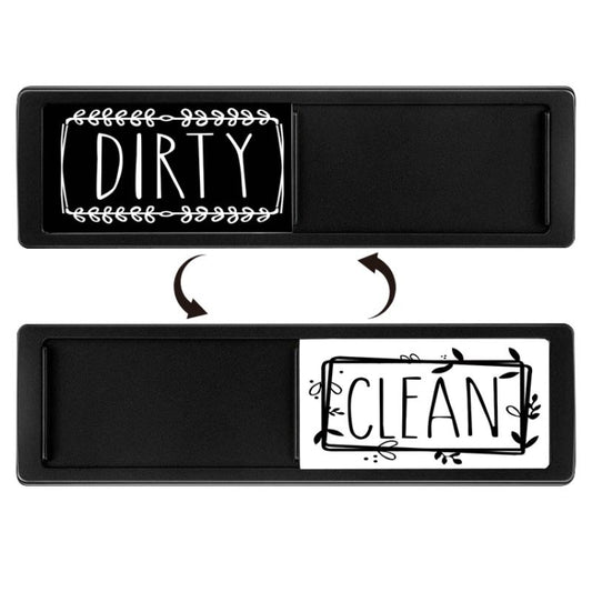 Dishwasher Magnet Clean Dirty Sign Double-Sided Refrigerator Magnet(Black-Black and White) - Dish Washers & Accessories by buy2fix | Online Shopping UK | buy2fix