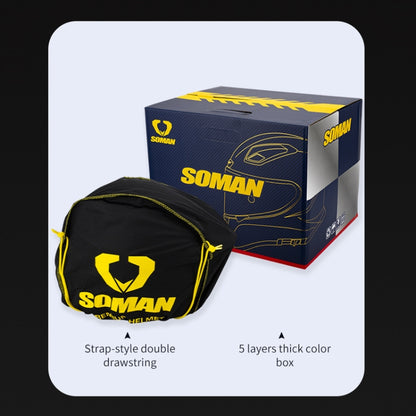 SOMAN Four Seasons Full Cover Motorcycle Helmet, Size: XL(Cheetah Print Black) - Helmets by SOMAN | Online Shopping UK | buy2fix